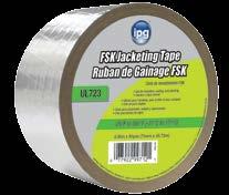 7m 0-779-997-997 Engineered to seam/seal FSK duct board and insulation to enhance appearance and maintain vapor barrier integrity Aggressive acrylic pressure-sensitive adhesive