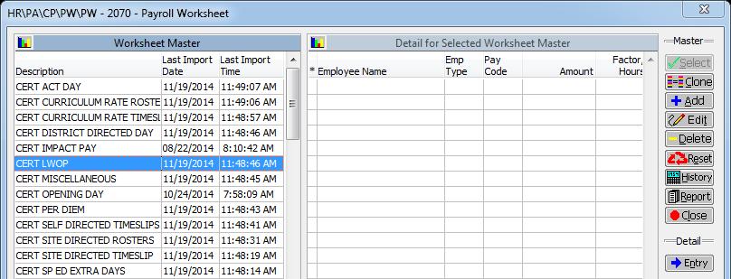 Payroll Worksheet Quick Add Data Retention Select a different worksheet, the