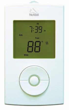 Nuheat Controls Programmable Floor-Sensing Thermostats SOLO SOLO Thermostat Universal Floor Heating Thermostat The SOLO Thermostat boast an industry-first design, exclusive to Nuheat.