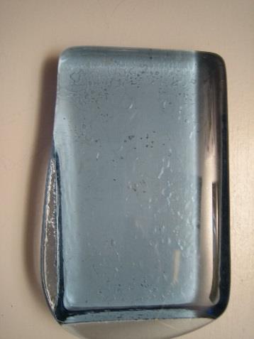 Cobalt blue glass The sample shown is about 1/2 inch thick and
