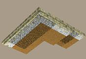 Extend the geogrid past the inside corner by at least 25% of the wall height in one direction.