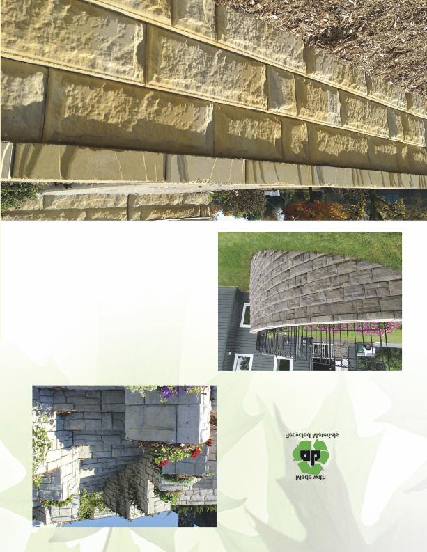 Facing Series: Heritage Color: Natural AB Fieldstone - Green, Natural and Friendly The back of the AB Fieldstone is the anchoring unit which is made from recycled materials.