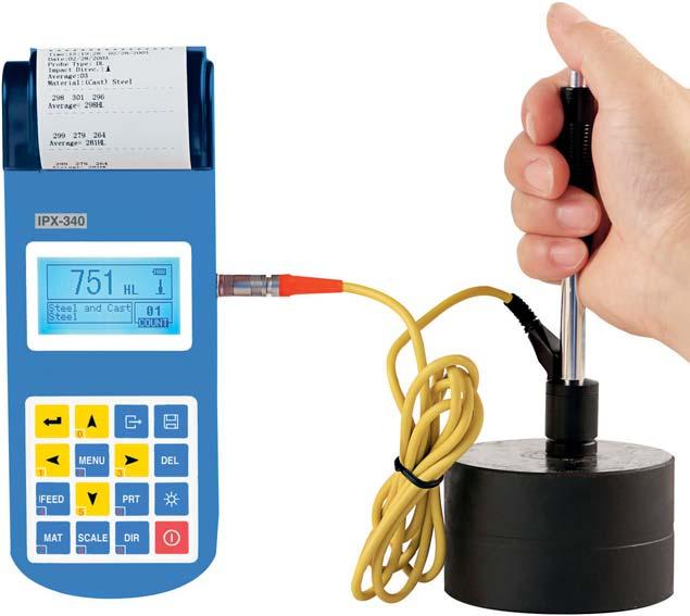 Portable Hardness Tester IPX-340 Portable Hardness Tester with in-built thermal printer.