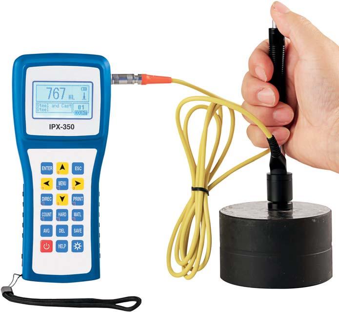 PORTABLE HARDNESS TESTING Portable Hardness Tester IPX-350 The IPX-350 portable hardness tester measures a wide measuring range in HL value and directly displays converted hardness in HRC, HRB, HRA,