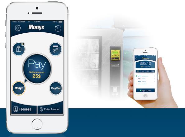 Cashless - Monyx Mobile payment application Mobile wallet application for consumers adds another form of