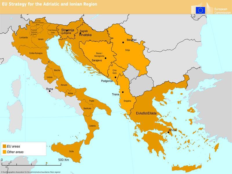 Mediterranean EU macro-regional strategies: Danube Region, Baltic Sea region, Adriatic-Ionian region and Alpine