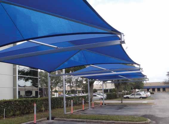 SEATING POOL DECKS SPORT COURTS CARPORTS Cantilever Shade Structures When an