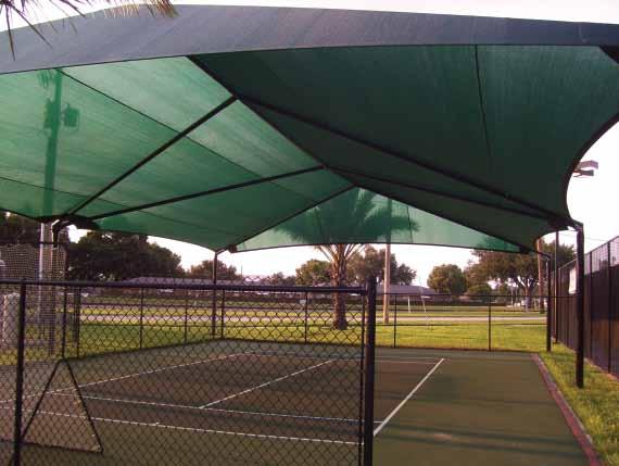 SEATING 6-Post Structures When shade is required for a more expansive area, we recommend the 6 Post