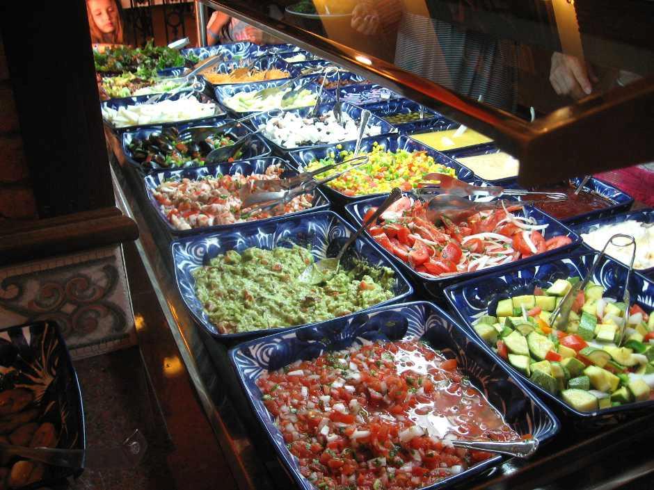 Dips and wet salads then Dips and wet