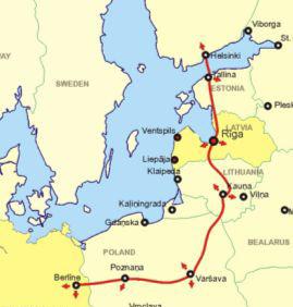 Relevant projects under the BSR Programme 2007-2013 Rail Baltica Growth Corridor The project aims at fostering the competitiveness of the Eastern BSR by improving the accessibility through Rail
