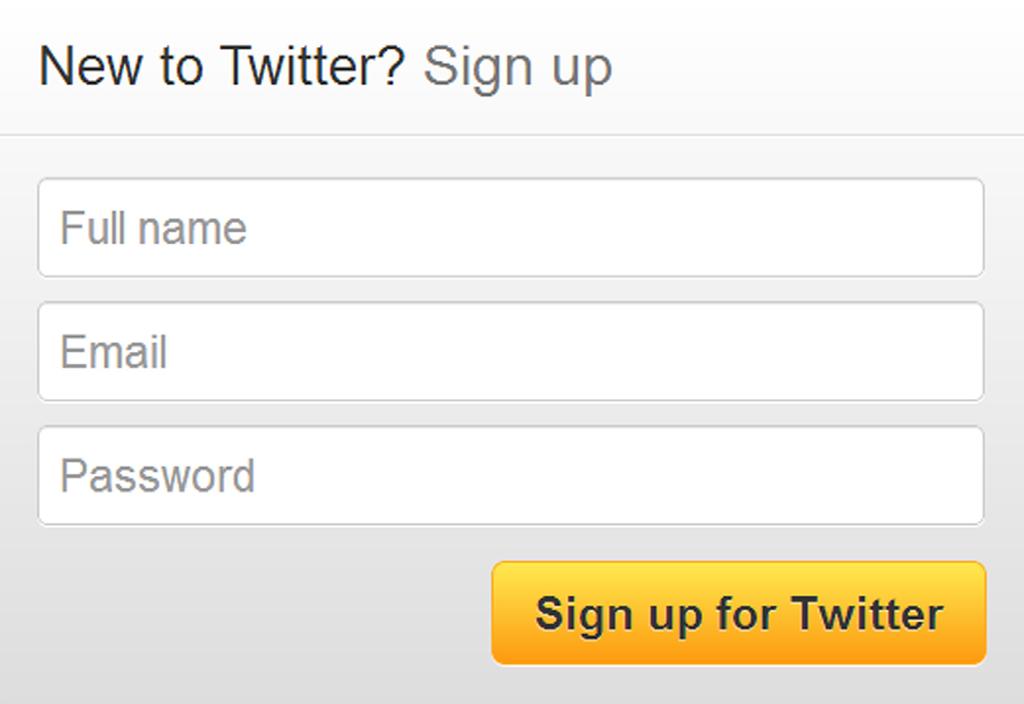 20 1 SIGN UP FOR TWITTER account.