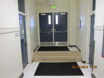 Field Date: 2/24/2014 Report Date 2/27/2014 Barrier #: 33R Basement Corridor H006 Doors or Gates Vision Lights Existing 2010 ADAS 404.2.11 Performance Standard: No Quantity: EACH As built : 2 Barrier View panels in or adjacent to doors or gates not max.