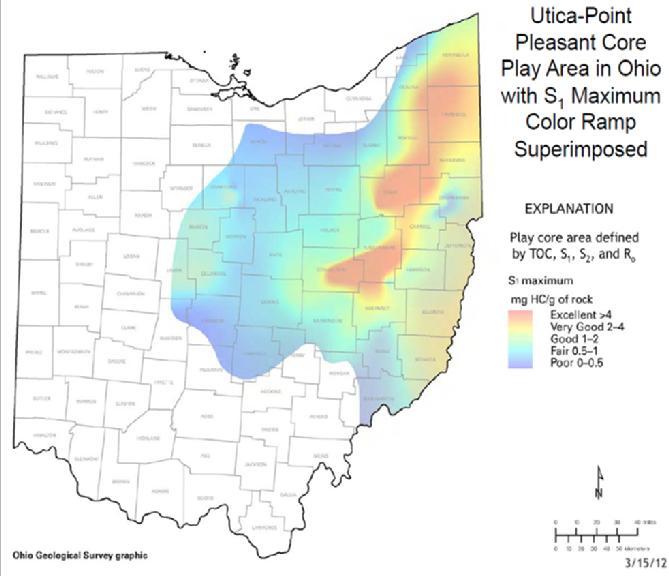 AREA OF GREATEST UTICA POTENTIAL IN OHIO As of August 17, 2013: Total Utica horizontal wells drilled in Ohio
