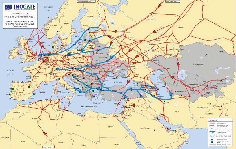 Russia and Ukraine still have to face major political issues of the future gas transit through Ukraine There is no integrated EU natural gas supply system.