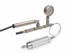 bourdon tube pressure gauge or an electronic pressure sensor.