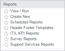 Figure 23 - View / Run Reports Display a report by clicking its name in the list. ServiceNow allows you to set a variety of variables, filters and/or search criteria to report on data.