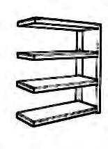 NOTES: 1) When shelving structure must conform to seismic requirements, consult your Rapid Rack representative for