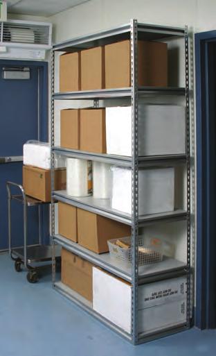 Shelves adjustable on 1 1/2" centers. Standard heights to 15' available.