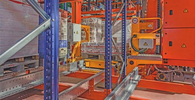 Safety features Safety of personnel: - The installation is designed for minimal human intervention. Perimeter protection with safety locks prevents unauthorised access to the racking area.