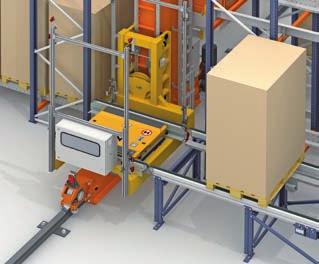 Operation The loading or unloading of pallets is performed in four steps: 1 The Pallet Shuttle sits on the
