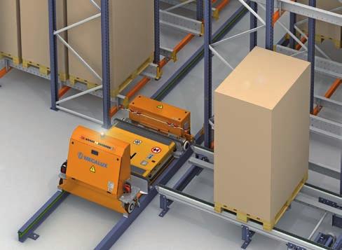 Automated storage with Pallet Shuttle Automated Pallet Shuttle with transfer car The most efficient system when you need to combine high capacity with a large number of movements Instead of one