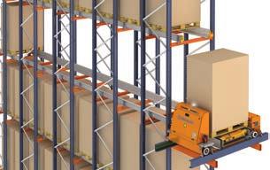Operation The process of loading or unloading in the racks is carried out in 5 steps: 1 2 The pallet