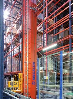 This warehouse is divided into the following areas, each with a different function: Compact automated warehouse with Pallet Shuttle and stacker cranes (1).