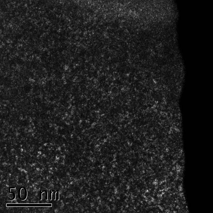 BHATTACHARYYA et al. FIG. 1. Dark-field TEM image using 010 superlattice reflection of DO 3 for Fe 19 at % Ga. transmission electron microscopy TEM observations.