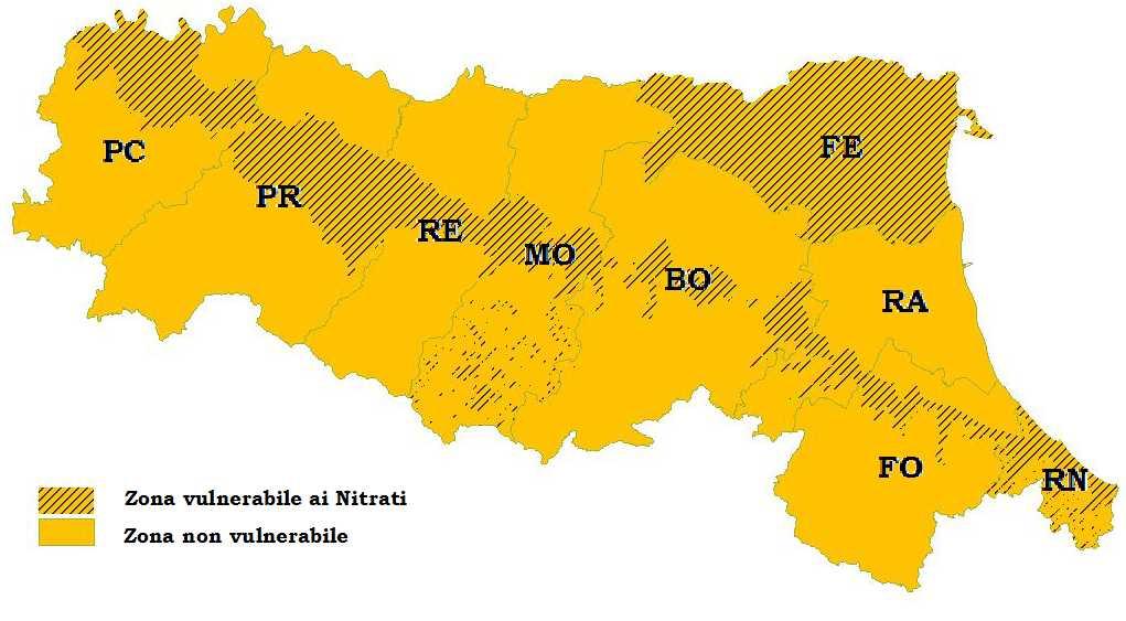 Emilia-Romagna Region Nitrate Vulnerable Zones