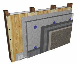 Furthermore, the patented circular drainage pattern of the insulation enables the system to pressure-moderate and vent as a true rainscreen should.