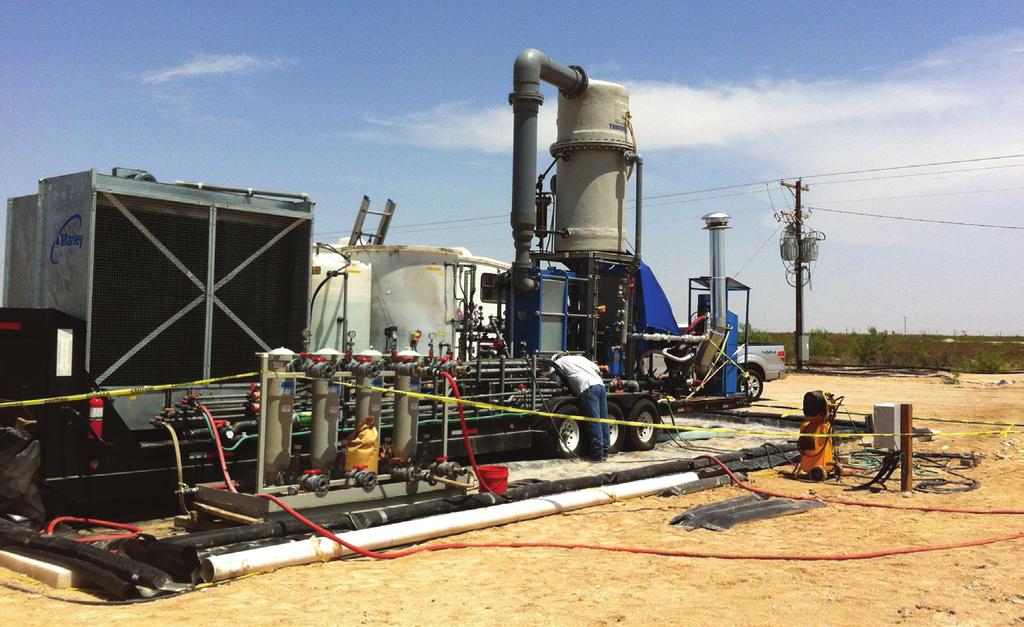 A ThermoEnergy TurboFrac 65 BPD pilot system is recycling produced water in the Permian Basin.