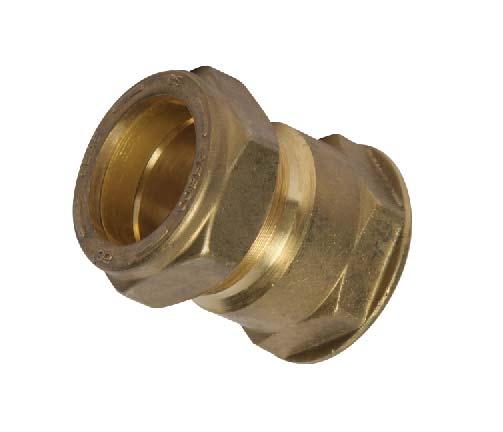 COMPRESSION FITTINGS D-3XS Straight Coupler. Copper to Female Iron connections.