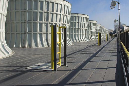 Non-conductive and nonsparking, SAFDECK provides safe walkways in applications near electrical lines.