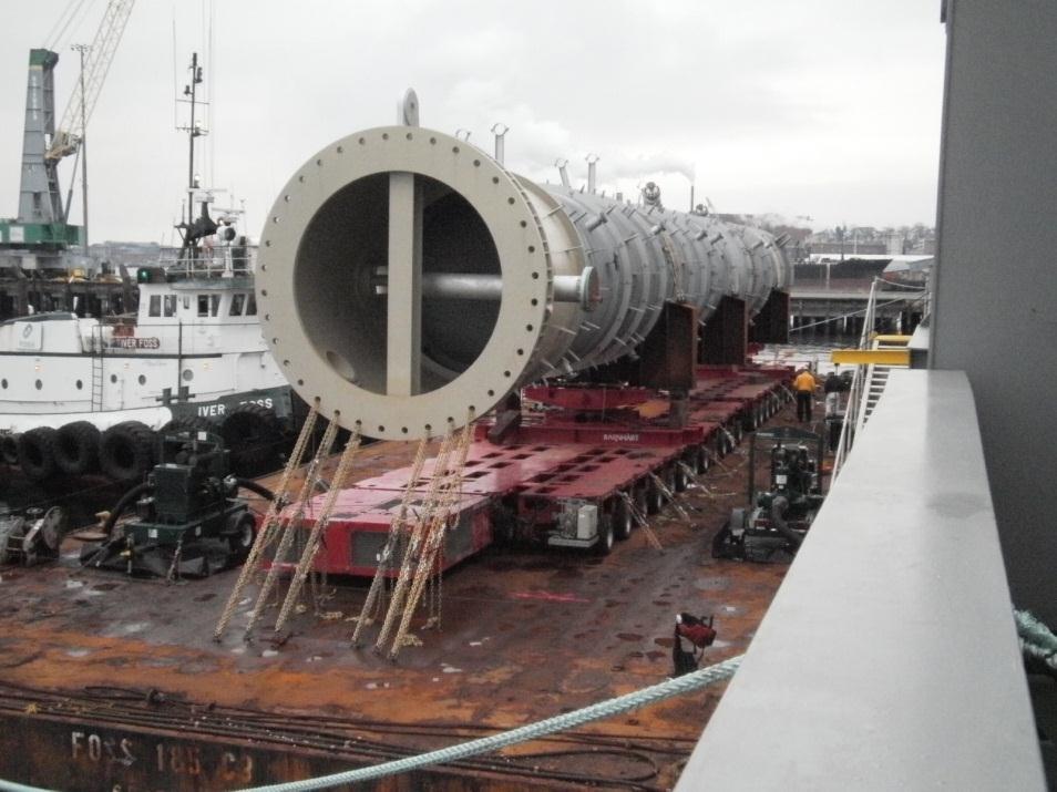 Barge Considerations Transport Securement Adequate restraints must be used to ensure the load does not shift during transport Engineering analysis is required to ensure the