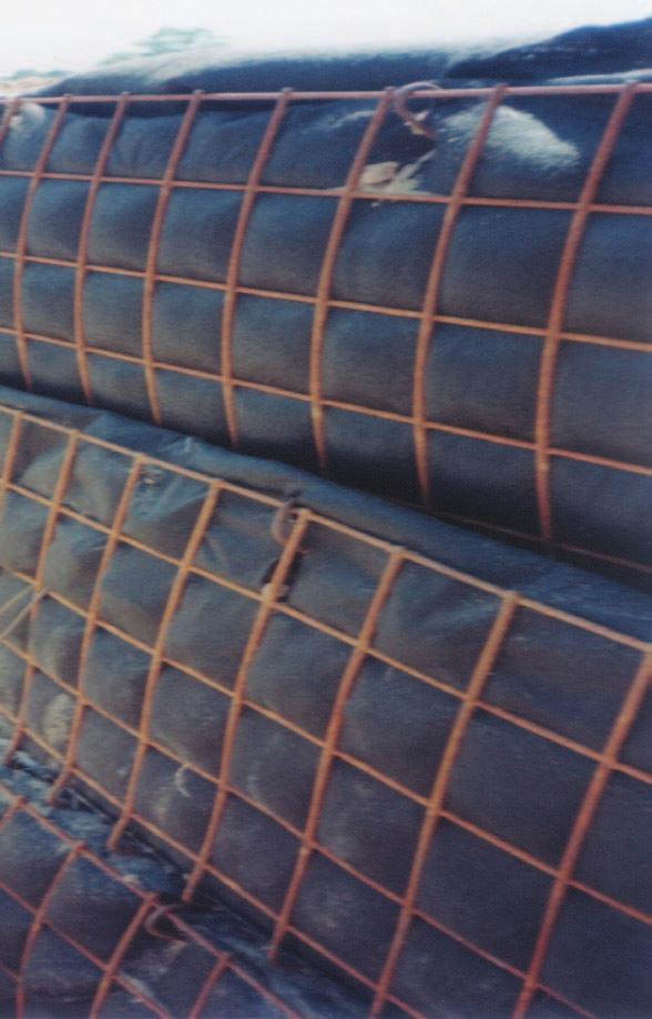facing. - Wrapped faced walls made with Mirafi geosynthetics help increase the usable site area.