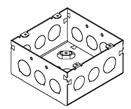 Available in multiple KO sizes, with or without concentric KOs and raised ground emboss with installed 10/32 ground screw where noted 4-11/16" square welded junction boxes