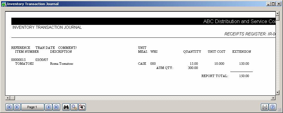 The I/M Transaction Register has been modified to print the AUM quantity (Figure 7).