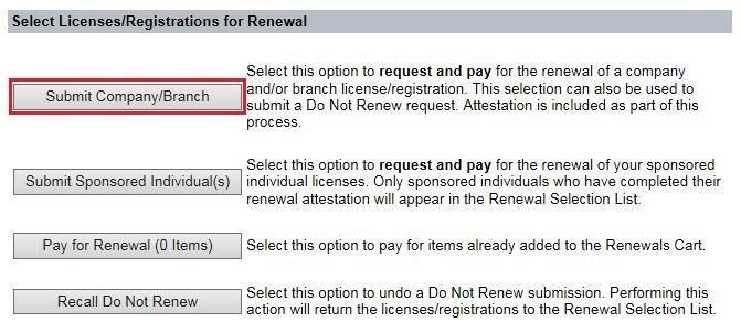 3. Click the Submit Cmpany/Branch buttn (see Figure 1).