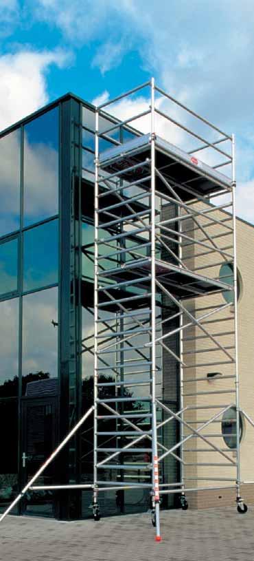Double width rolling tower 5200 The 5200 rolling tower is Altrex s system with wide 1.35 m frames. This system has countless applications for both interior and exterior use.