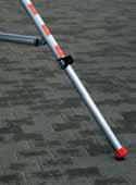 Stabilizers with the Easy-Lock system Thanks to the patented Easy-Lock system the triangular stabilizer can be continuously adjusted in a telescopic manner and assembled quickly The