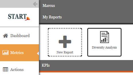 Metrics Click Metrics to view a list of available reports including: 1. My Reports 2. KPIs a. Response Rate b. Engagement Index c. Percent Favorable Score d.