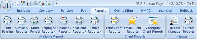 Print Client Reports There are some reports set up under Print Client Reports that we think you may find useful and you can add further reports if you wish.