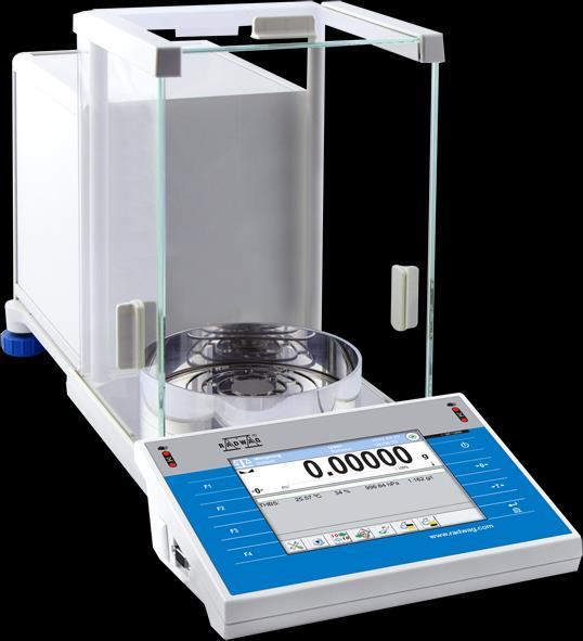 LABORATORY BALANCES THE FUTURE OF RADWAG Expanding professional products offer Colour touch screen 5,7 inches sd < 10
