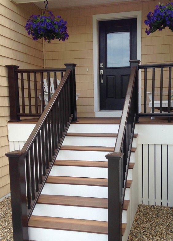 Because it s made from a durable co-extruded, capped composite material, RailWays Universal Railings won t splinter or lose strength from rotting over time like wood can and it s easy to maintain.