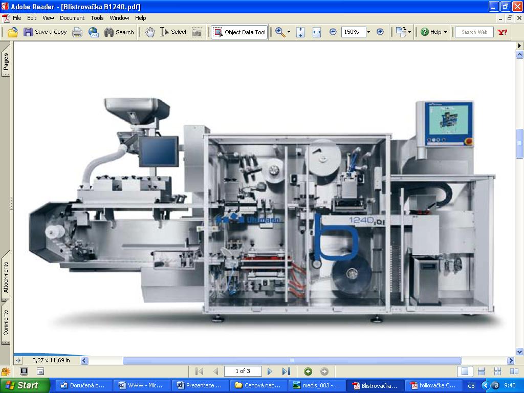A fully automated blister packaging, cartooning and strapping line made by Uhlmann A.G. Germany with the capacity of 220 mio. tablets and/or capsules per year is being installed.