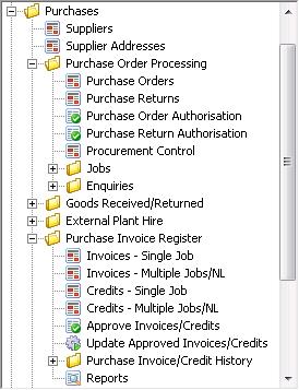 Combined Purchase Invoice Register In previous versions of Pegasus CIS there were two areas within the system to enter Purchase Invoices: The Purchase Invoice Register GRN/PO menu available within