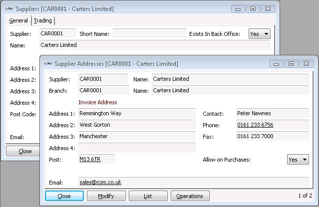 The Purchase Invoice Register Direct menu available directly from the main Purchases menu and used for invoices that do not have a corresponding Purchase Order. In Pegasus CIS v3.