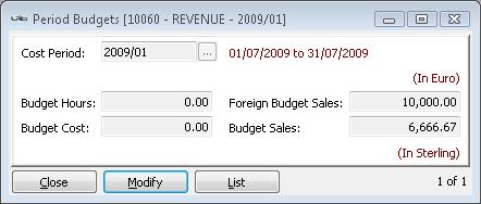 Sales Module Sales Budgets Sales Budgets are similar to the Cost Budgets that can be applied to Job Cost Headings (at the Job Phase Heading level), but are instead applied to Job Revenue Headings (at