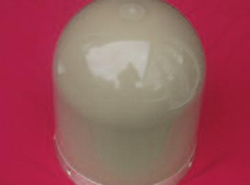 Exterior Applications... RADOMES polymer has been injection molded into high tolerance radomes up to 35cm (14 in) in diameter.
