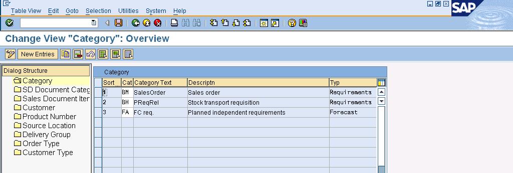 Using Order selection, we can specify the system to consider only specific types of demand like sales order,